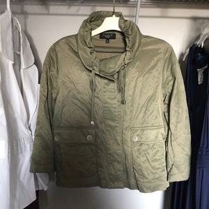 Olive green cowl neck jacket